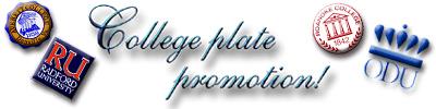 Pag-promote ng Virginia College Plate